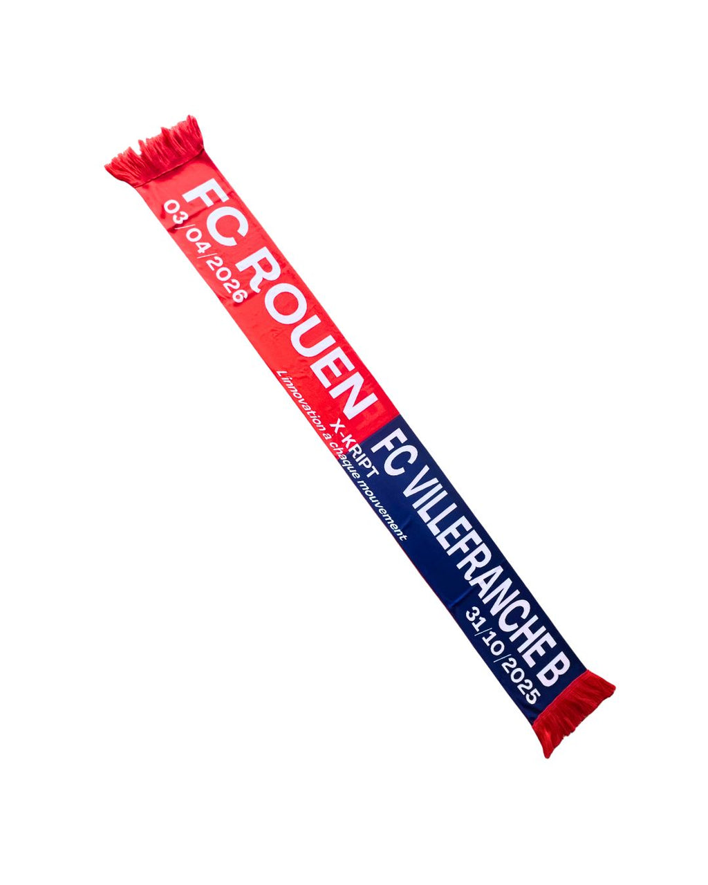 Écharpe de supporter du FCR contre l'équipe adverse