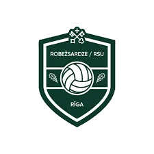 Logo of a sports club with a volleyball ball in the center on a white background
